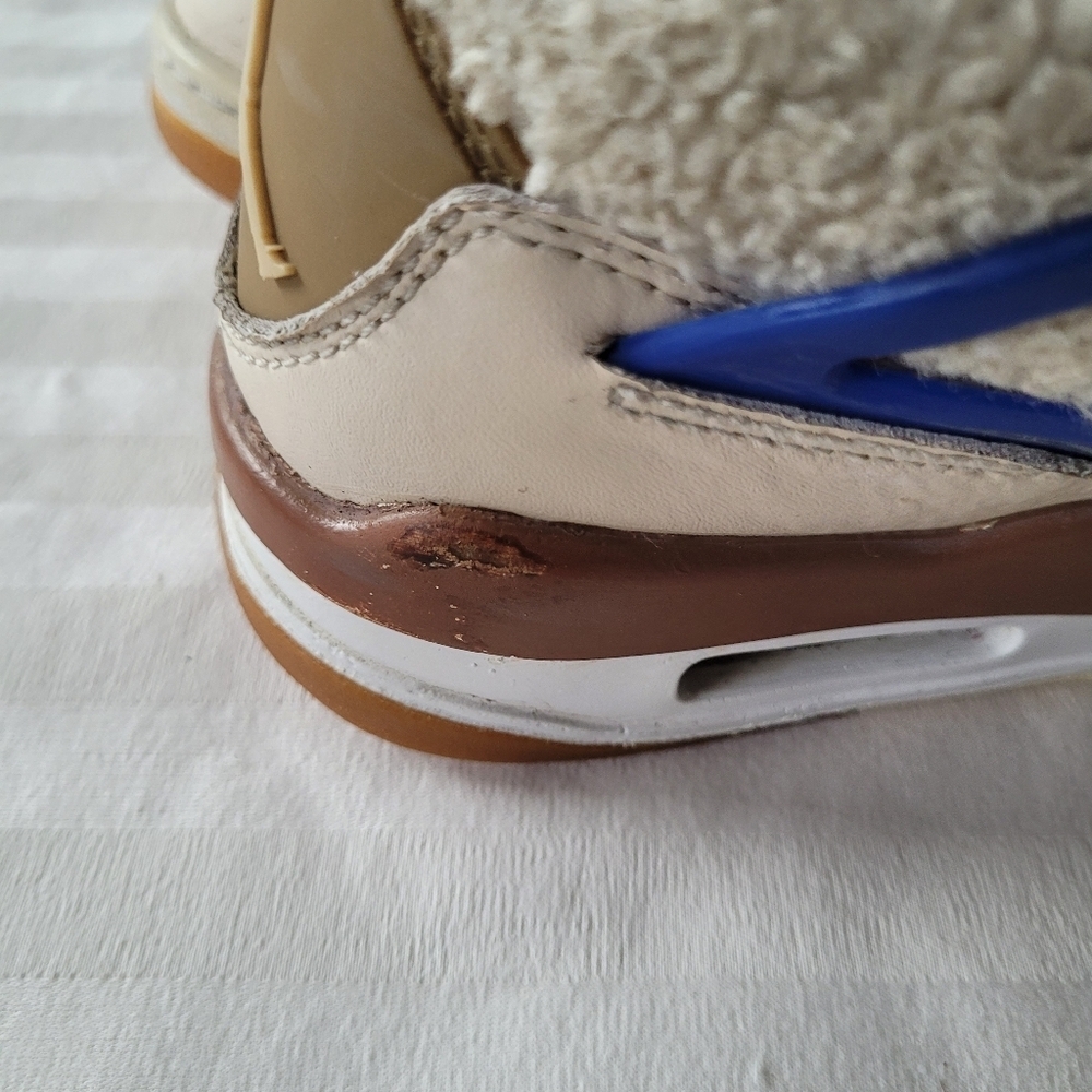 Air Jordan  Cream and Brown Sneakers Size 4 1/2 Y - Picture 11 of 11